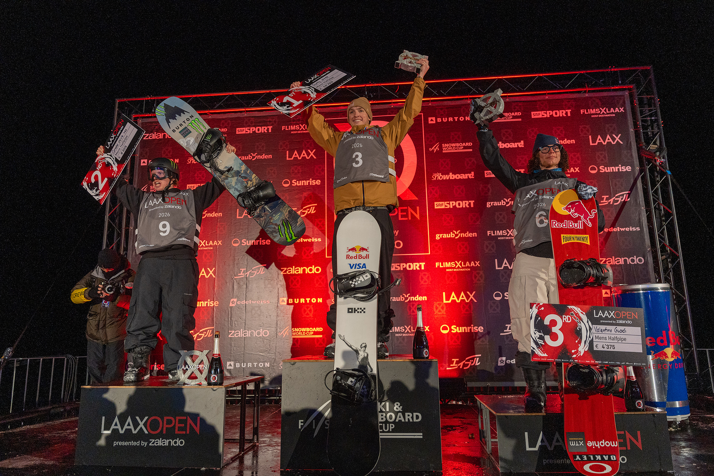 Scotty James captures record-extending fifth Laax Open snowboard halfpipe victory